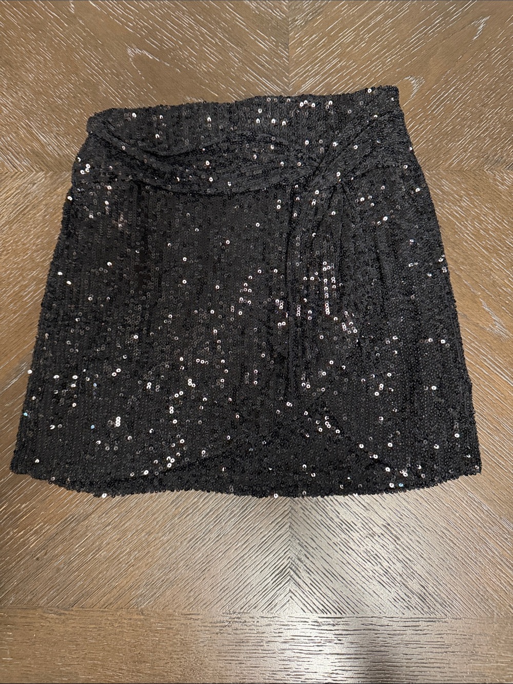 Black Sequin Mini Skirt - Women
